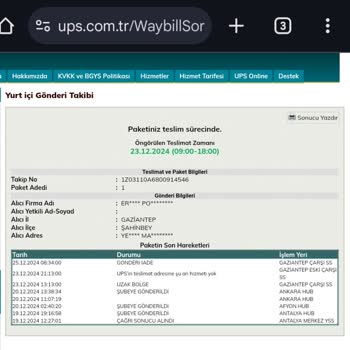 UPS Teslimat Sorunu Ve LTB'nin İlgisizliği