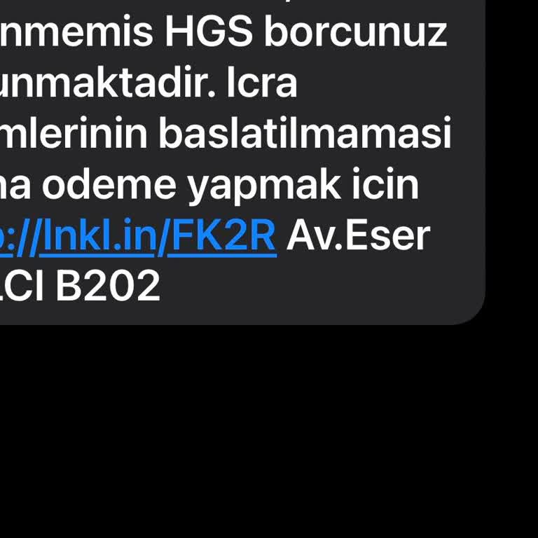HGS Borcu Mesajı Ve Kimlik Bilgisi Güvenliği Endişesi