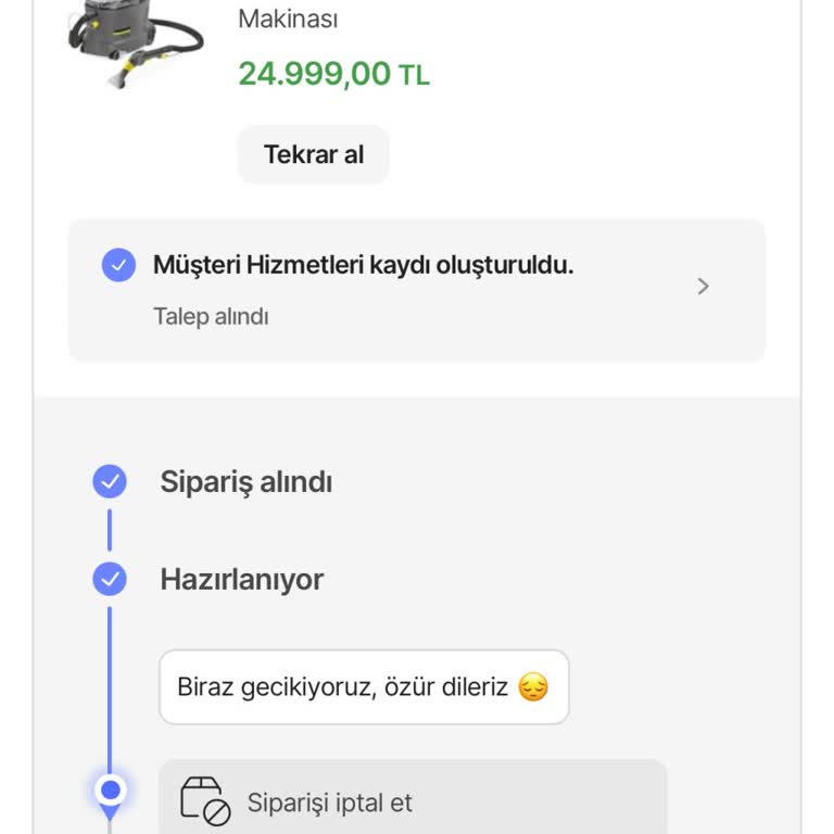 Kargoya Verilmeyen Ürün Ve Yetersiz Müşteri Hizmeti