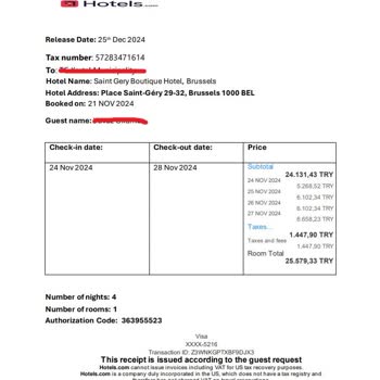 Fatura Krizi: Hotels.com Üzerinden Yapılan Rezervasyonda Belge Sorunu