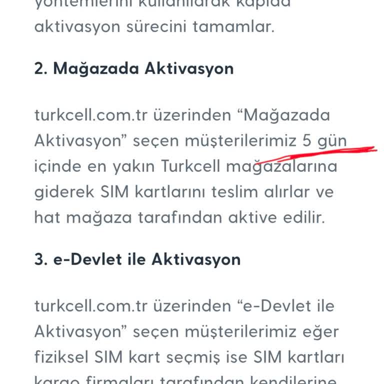 Turkcell Aktivasyon Süresi Yanıltması