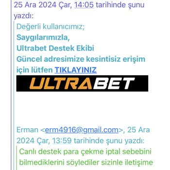 Ultrabet Kazançları Keyfi İptal Ediyor, Ödeme Yapmıyor