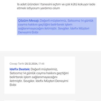 Eksik Ve Kusurlu Ürün Teslimatı Sorunu