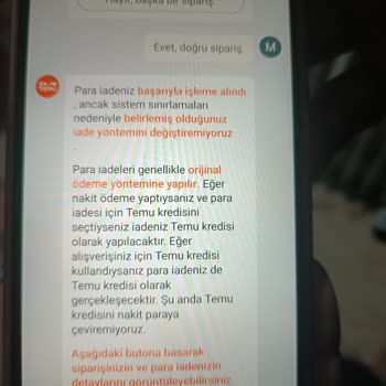 Temu İade Süreci Ve Kredi Bakiyesi Sorunu