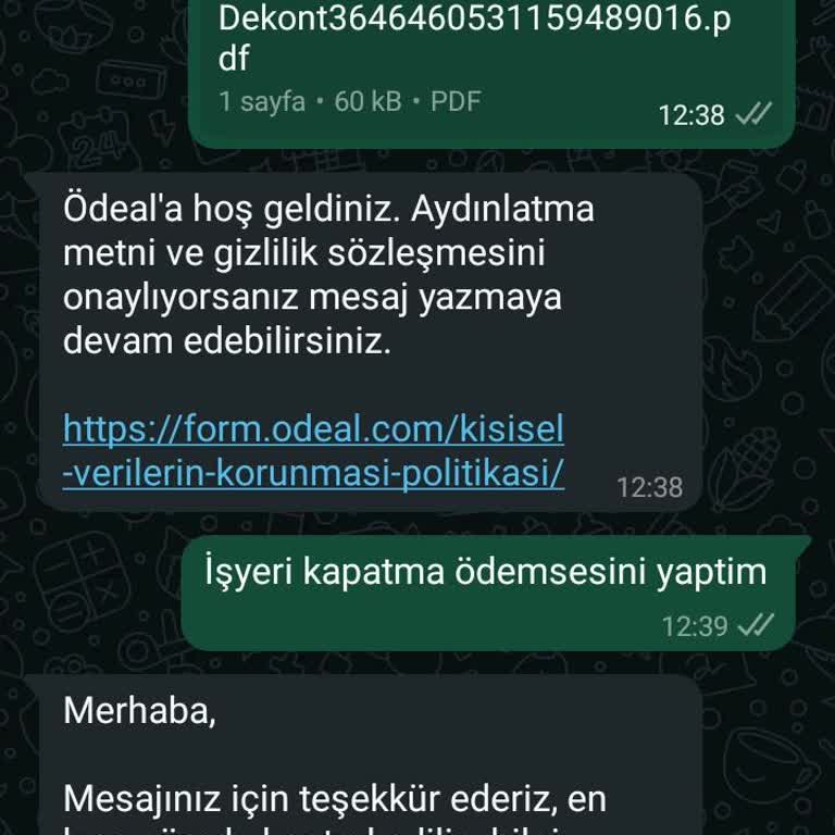 Ödeal Cihazında Banka Bilgileri Sorunu