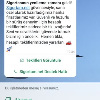 0536 656 37 63 Numarasında gelen Yanıltıcı Sigorta Teklifi