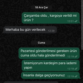 Teslim Edilmeyen Ürün Ve Yetersiz İletişim