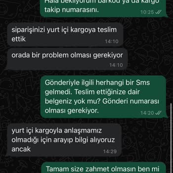 Teslim Edilmeyen Ürün Ve Yetersiz İletişim