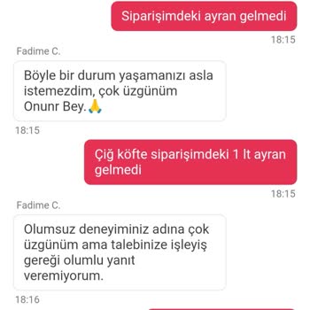 Eksik Sipariş Ve Yetersiz Müşteri Hizmetleri
