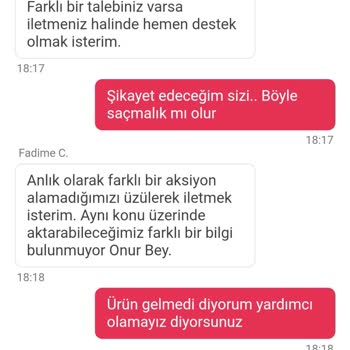 Eksik Sipariş Ve Yetersiz Müşteri Hizmetleri