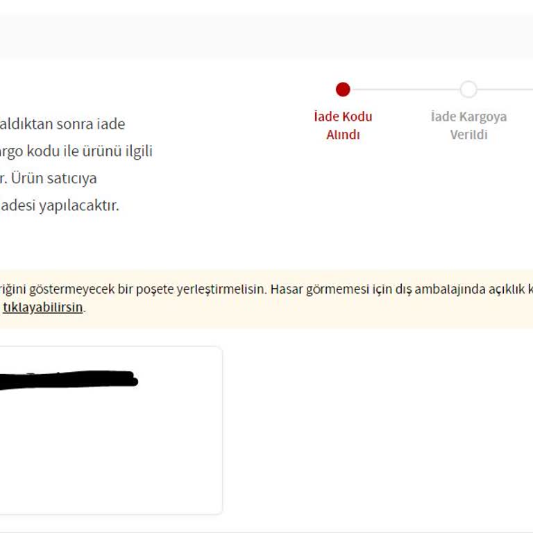 Kargo Sürecinde Yaşanan Sorun Ve İade Problemi