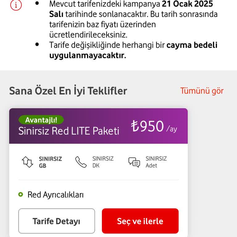 Vodafone Sadık Müşteriye Yüksek Fatura Şoku