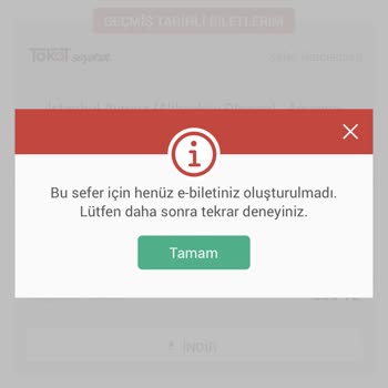Obilet Ve Tokat Seyahat İle Yaşanan Elektronik Bilet Sorunu