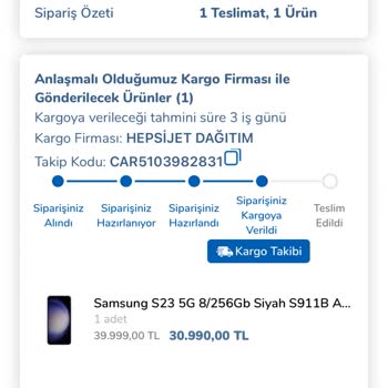 Carrefour SA Ve Hepsijet İle Yaşanan Kargo Ve İade Sorunu