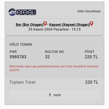 Lüks Ereğli Turizm İle Yaşadığım Mağduriyet