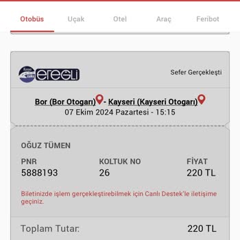 Lüks Ereğli Turizm İle Yaşadığım Mağduriyet