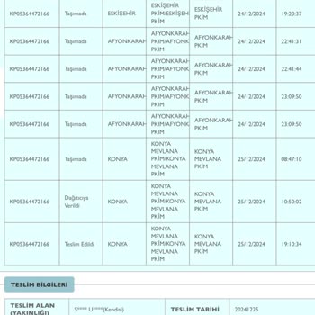 Kargo Teslim Edilmedi, Yanıltıcı Bildirim