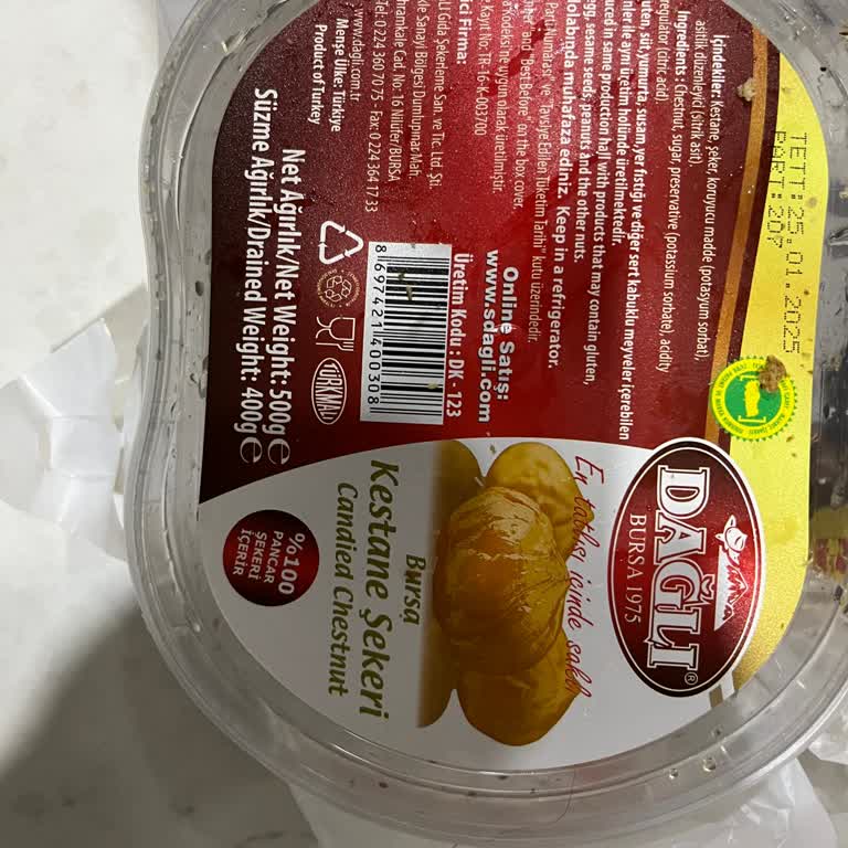 Kestane Şekerinde Hijyen Sorunu