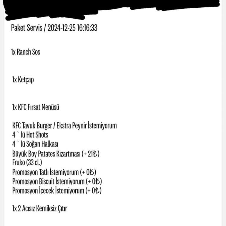 KFC Online Siparişte Teslimat Krizi Ve İade Talebi