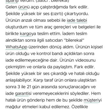 Arızalı Ürün Ve İade Sorunlarıyla Mağduriyet