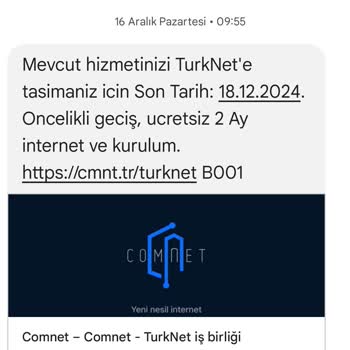 Comnet'in Belirsiz Geçiş Tarihi Mağduriyeti