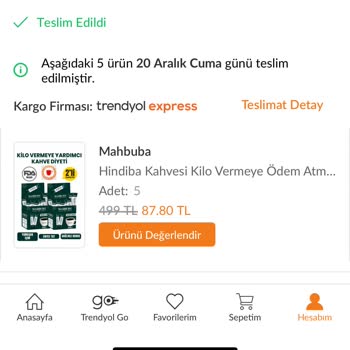 Trendyol'dan Eksik Kahve Siparişi Ve Çözüm Sunulmaması