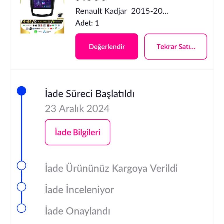 İade Sürecindeki Kod Hatası Mağduriyeti