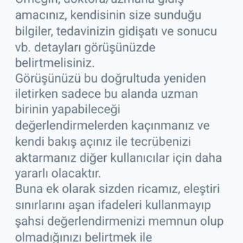 Doktor Takvimi'nde Olumsuz Yorum Engeli