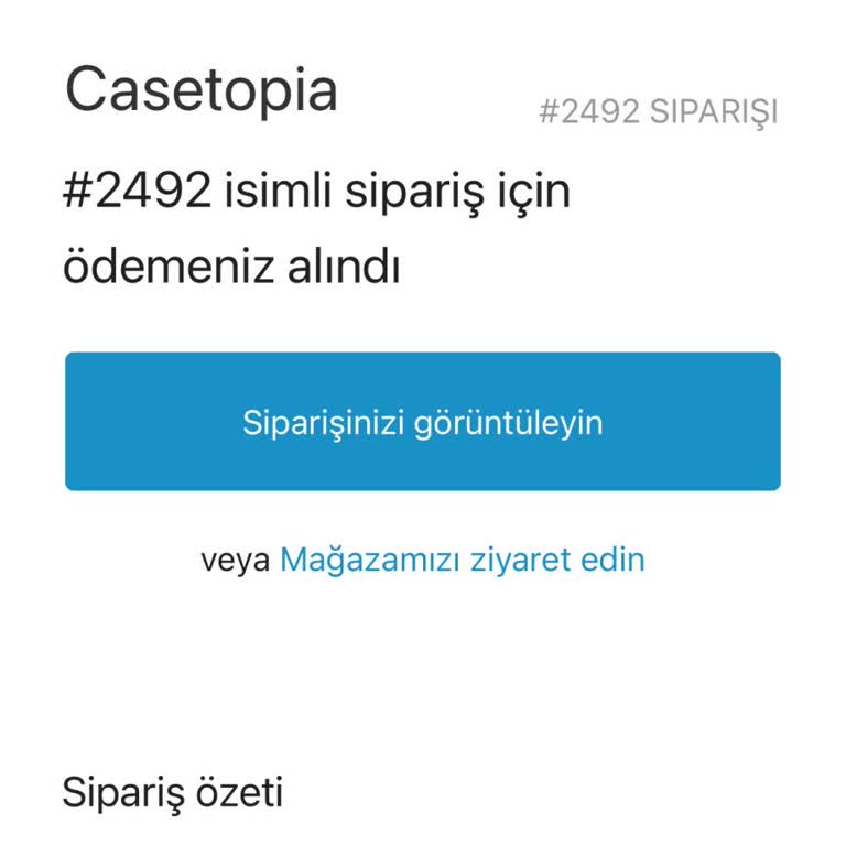 Siparişime Yanıt Bekliyorum