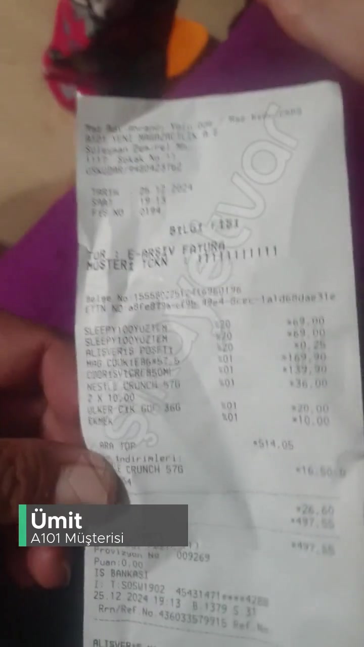A101 Fatura Kesmeme Ve Yanlış Fatura Kesme! videonun kapak resmi