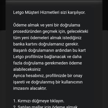 Letgo Üzerinden Gelen Şüpheli Satış Bildirimi