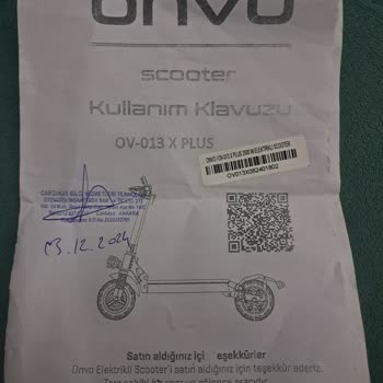 Onvo Scooter'da Ön Motor Sorunu Ve Servis Bekleyişi