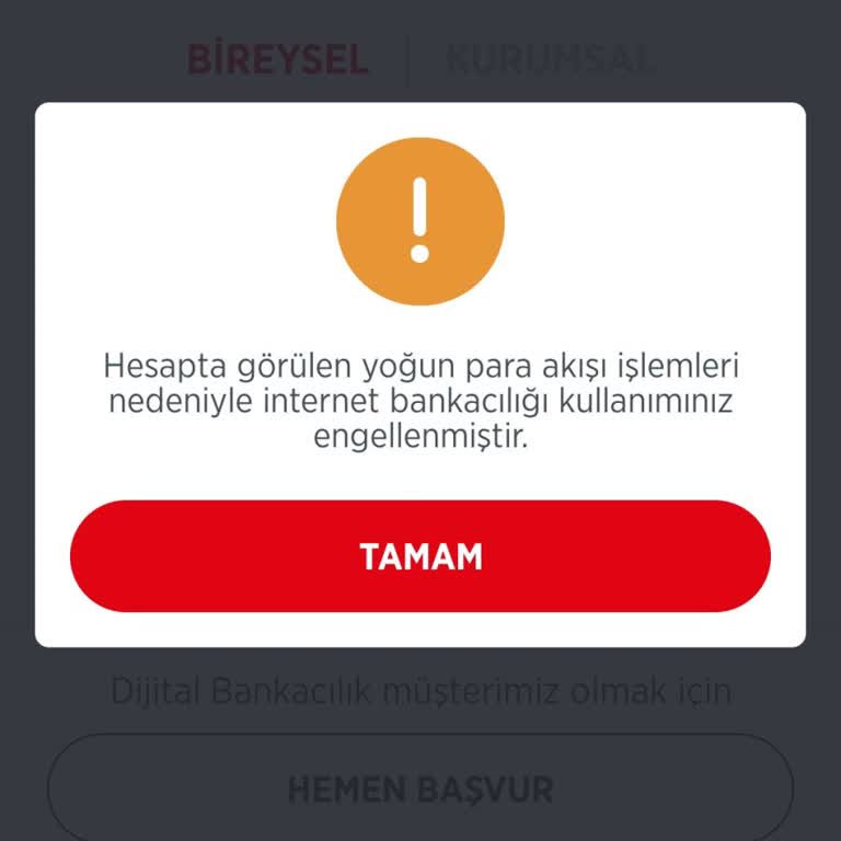 İnternet Bankacılığı Engeli Nedeniyle Mağduriyet