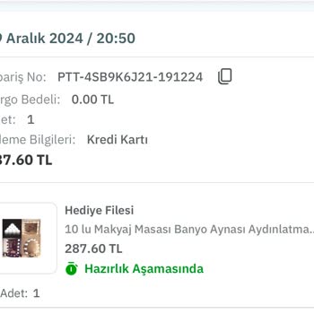 Epttavm Decoelit Satıcısından Gelmeyen Ürün