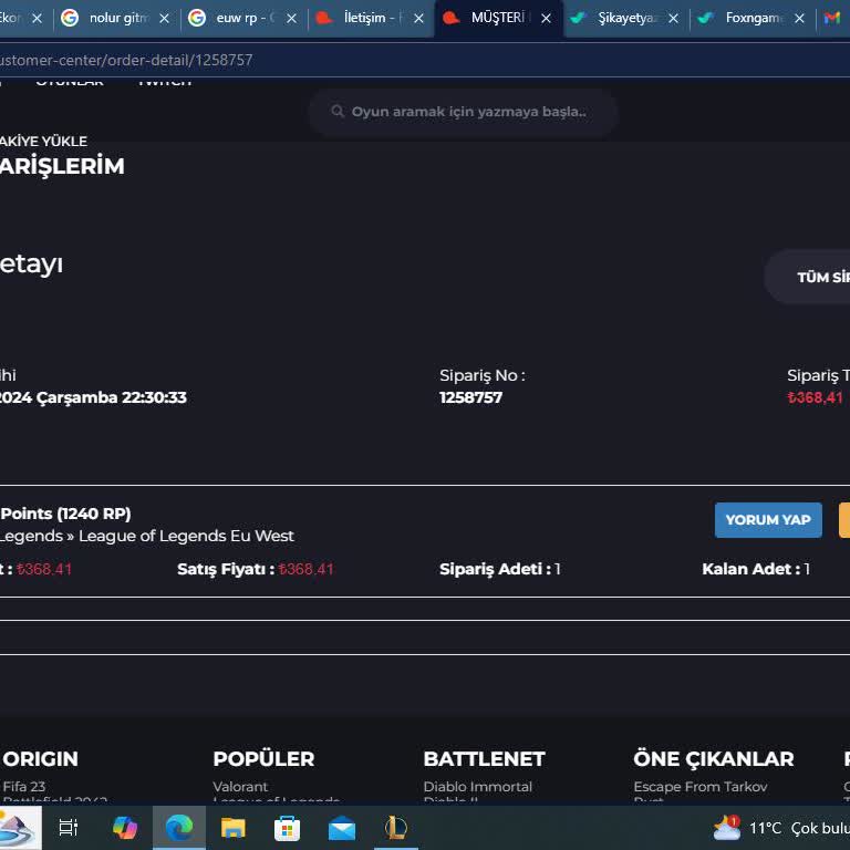 Sipariş Durumu Sorunu: Acil Yardım Bekleniyor