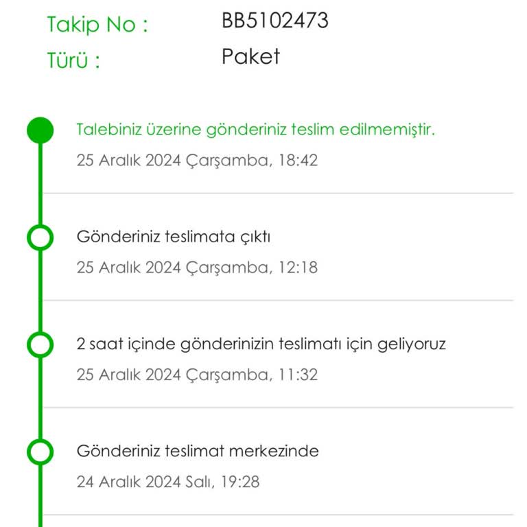 Teslimat Saatleri Sorunu Ve İptal Talebi