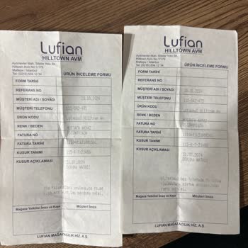 Lufian Mağazasında Tekrarlayan Ürün Sorunları Ve Geciken İade Süreci