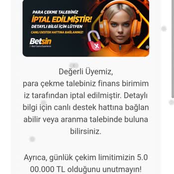 Betsin Sitesinde Haksız Kazanç İptali