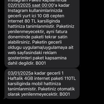 Yanlış Paket Seçimi Mağduriyeti