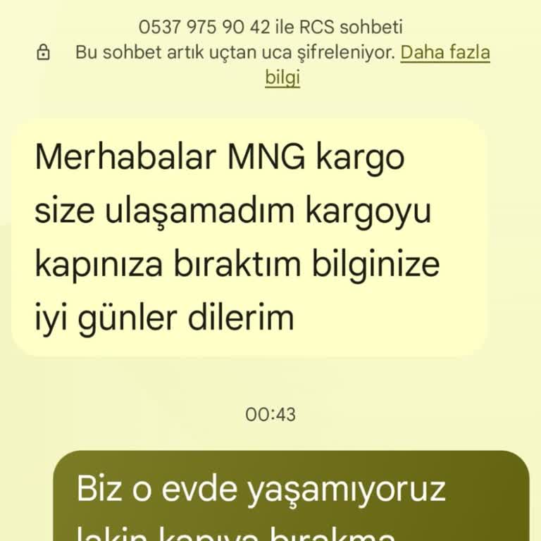 MNG Kargo Teslimat Sorunu Ve Yanlış Bilgilendirme