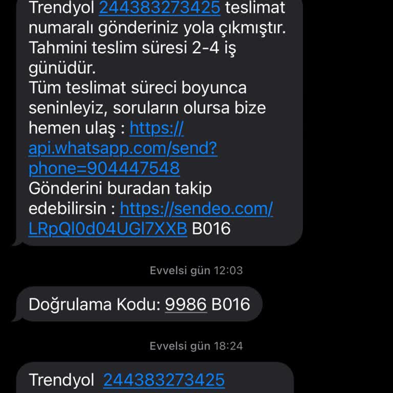 Trendyol Kargo Teslimatında Yaşanan Gecikme Ve İletişim Sorunu