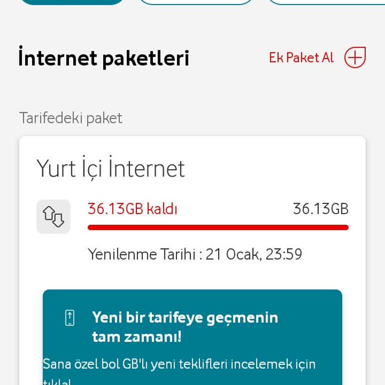Vodafone'da İnternet Aşım Uyarıları Sorunu