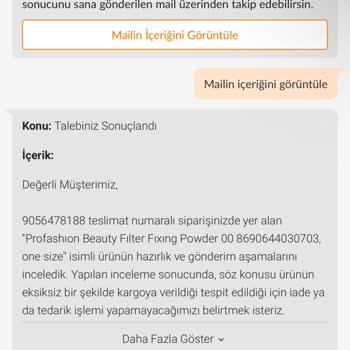 Eksik Ürün Ve Yetersiz Çözüm İle Hayal Kırıklığı