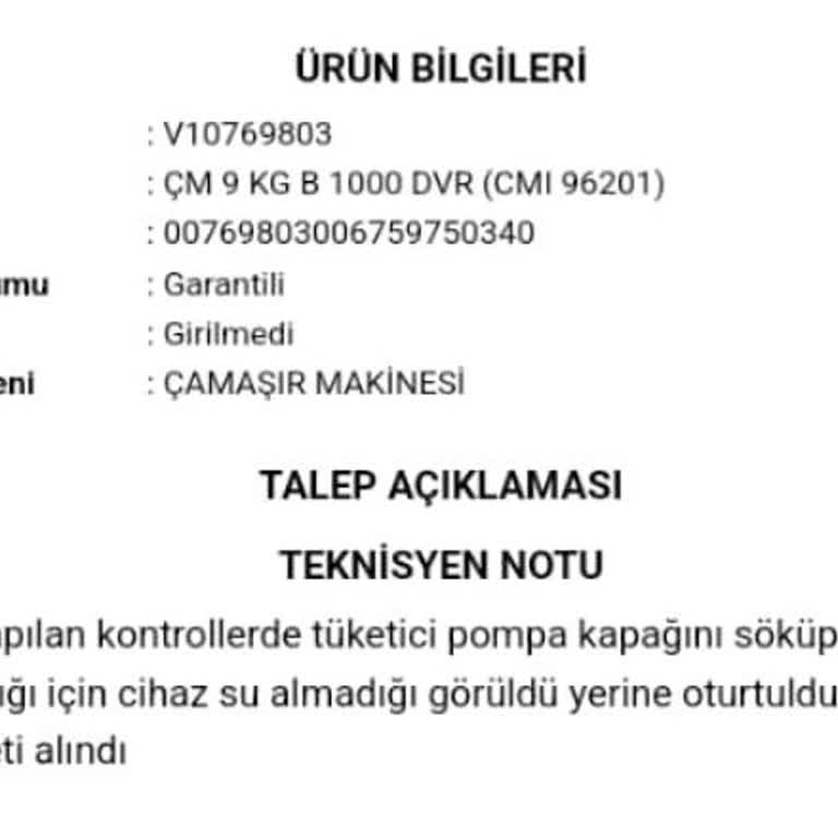 Garantili Üründen Alınan Haksız Servis Ücreti