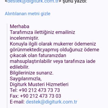 Digiturk'ün İnatçı İade Süreci