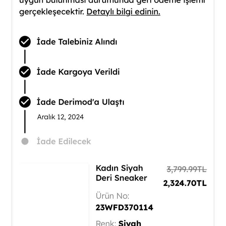 İade Ücretimin Gecikmesi Hayal Kırıklığı Yarattı