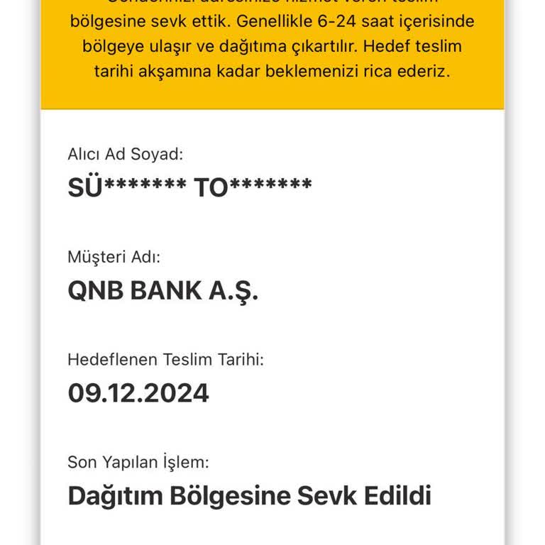 Kredi Kartı Teslimatında Gecikme Ve İletişim Sorunu