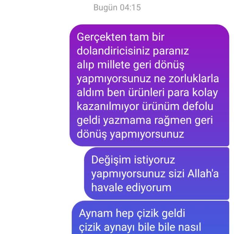 Çizik Ürün Ve İletişimsizlik Sorunu