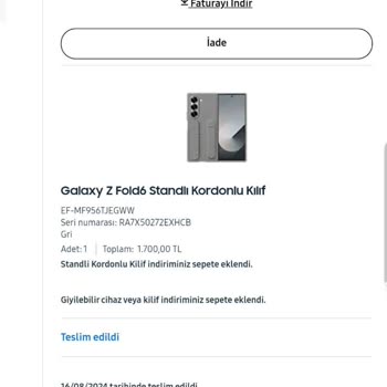 Samsung Z Fold6 Kılıf Kalitesi Hayal Kırıklığı