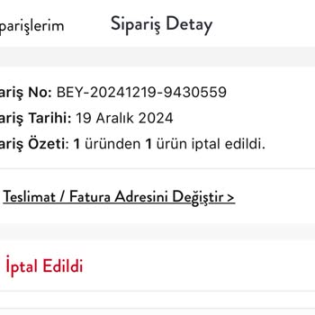 Beymen'den Stok Sorunu ve İptal Edilen Sipariş